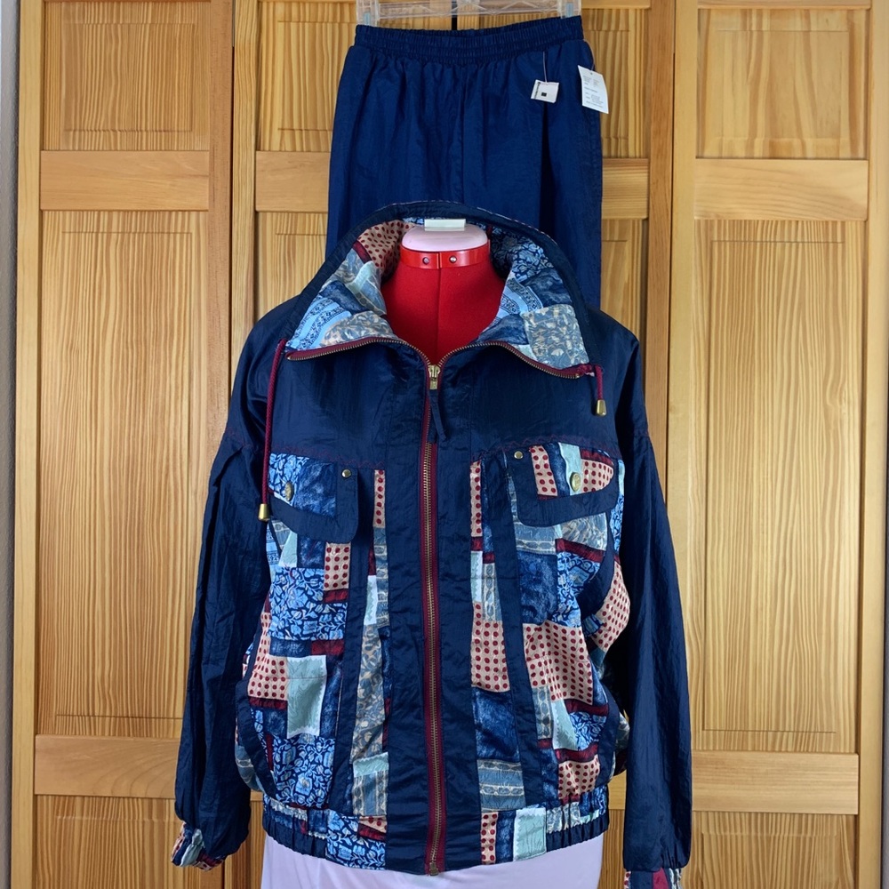 Vintage River Edge RE Sport Navy Jogging Suit Tracksuit S